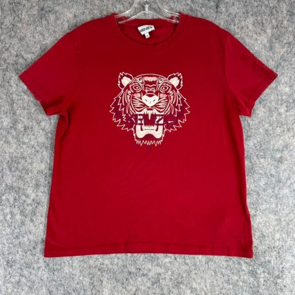 Kenzo Tiger T Shirt Red Size XL Womens Short Sleeve - Picture 1 of 8